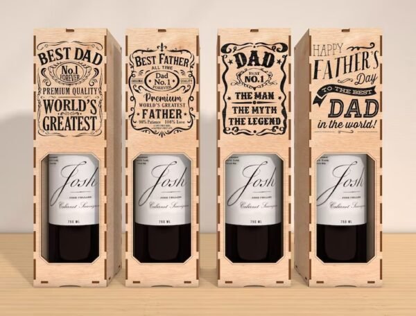 Caja De Vino Para El Dia Del Padre Creativo Digital